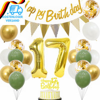 Deko 17 Geburtstag Junge MäDchen 17 Jahre Geburtstag Party Dekoration 17. Torten
