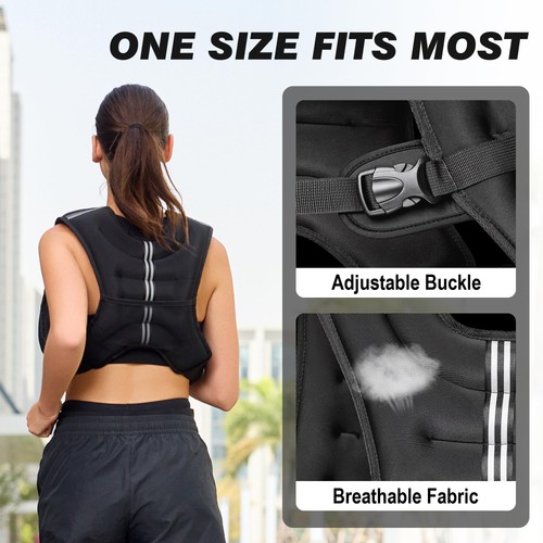 Weighted Vest, 6lbs/8lbs/12lbs/16lbs/20lbs/25lbs/30lbs Weights Vest for Women... - Bild 3 von 9