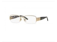 Versace VE 1175B Eyeglasses w/ Gold Frame and Non-Rx 53 mm Diameter Lenses,