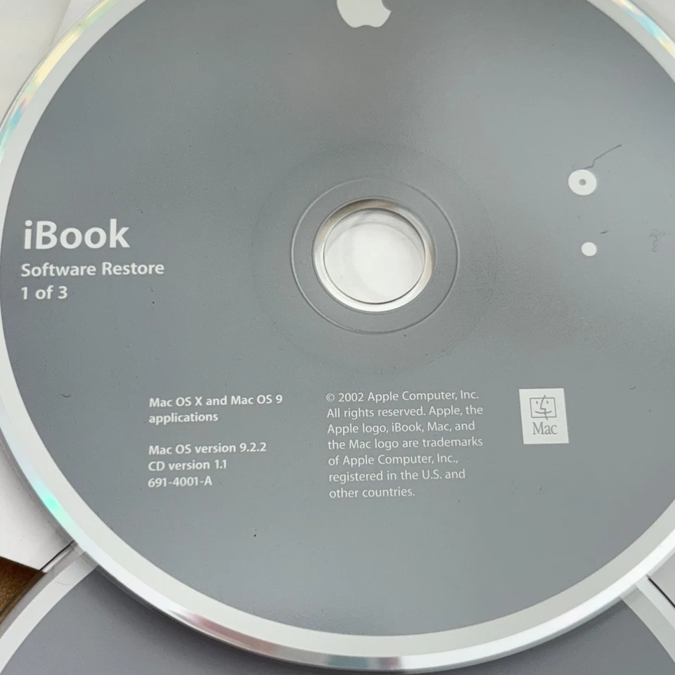 Lot Vtg Mac Software Discs, Restore Macintosh OS 9.2.2 OSX 10 and Others - Image 3 of 4