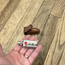 Autoknips Mechanical Shutter Release Metal Silver with Brown Case for Camera