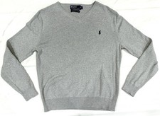 Polo Ralph Lauren Mens Small 100 Pima Cotton Exclusive Decoration gray Sweater