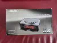 Bush Pll 0.6 Digital Clock Radio CR397BUK AM/FM RADIO Dual Alarm Led Display