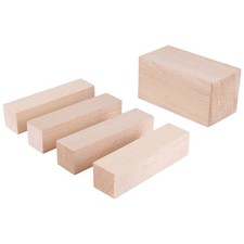5 Pcs Wood Blocks Whittling Wood Blocks Basswood Blocks Unfinished Soft7461