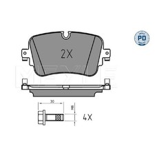 Satz Bremsbeläge Bremsklötze hinten für Audi Q7 4MB Q8 4MN | 24476309
