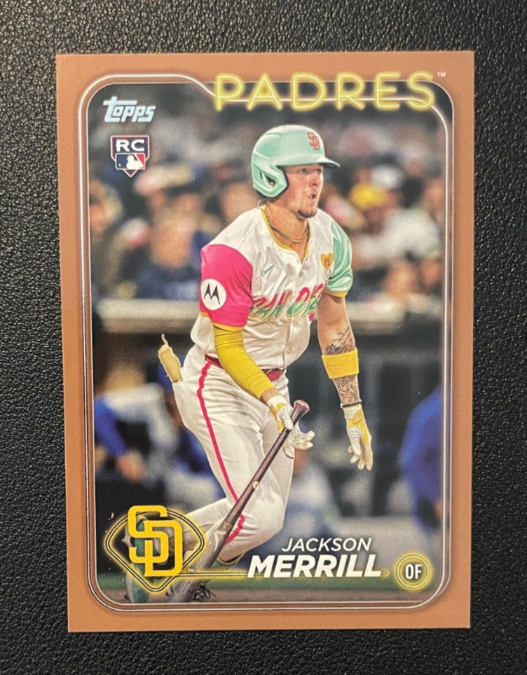 2024 Topps Update Gold #US210 Jackson Merrill (RC) #0743/2024 Rookie Card Padres