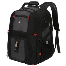 SHRRADOO Extra Large 50L Travel Laptop Backpack with USB Charging Port, Colle...