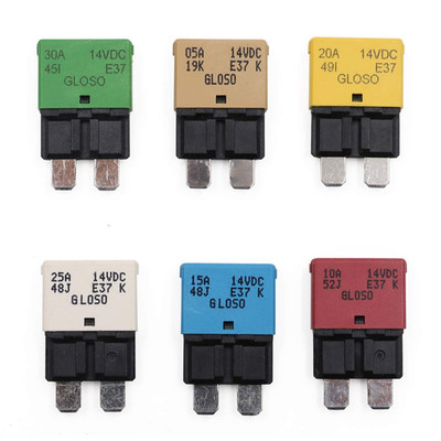 12V Auto Reset Fuse Circuit Breaker ATC/ATO Low Profile 5A 10A 15A 20A 25A 30A A