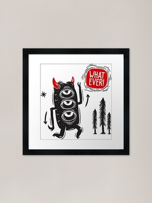 Whatever tshirt funny whatever tshi gerahmtes Wandbild Poster Leinwanddruck Bild