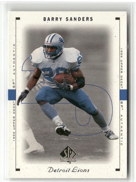 1999 SP Authentic #28 Barry Sanders Detroit Lions