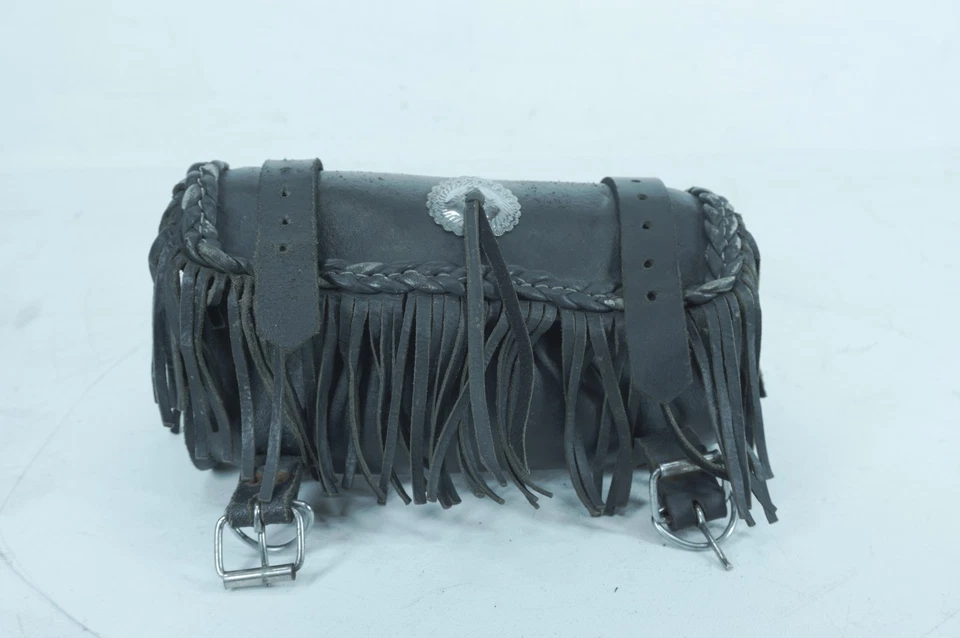 Harley Sportster Limited Liberty 1986 OEM bolsa de herramientas delantera a bordo almacenamiento de cuero Foto 3 de 4