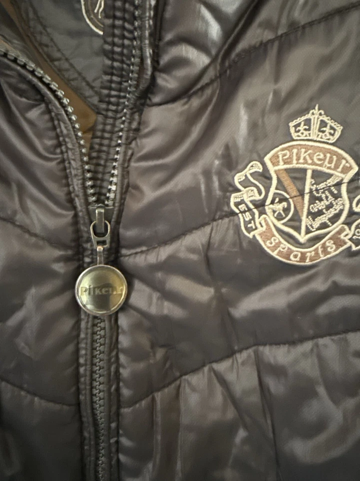 Chaleco Pikeur Mujer Cremallera Completa Marrón Talla 38/10 EE. UU. Foto 3 de 4