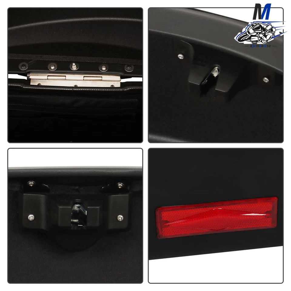 Kit de montaje de alta resistencia y bolsas duras alforjas para Yamaha Kawasaki Honda Classic Foto 3 de 4