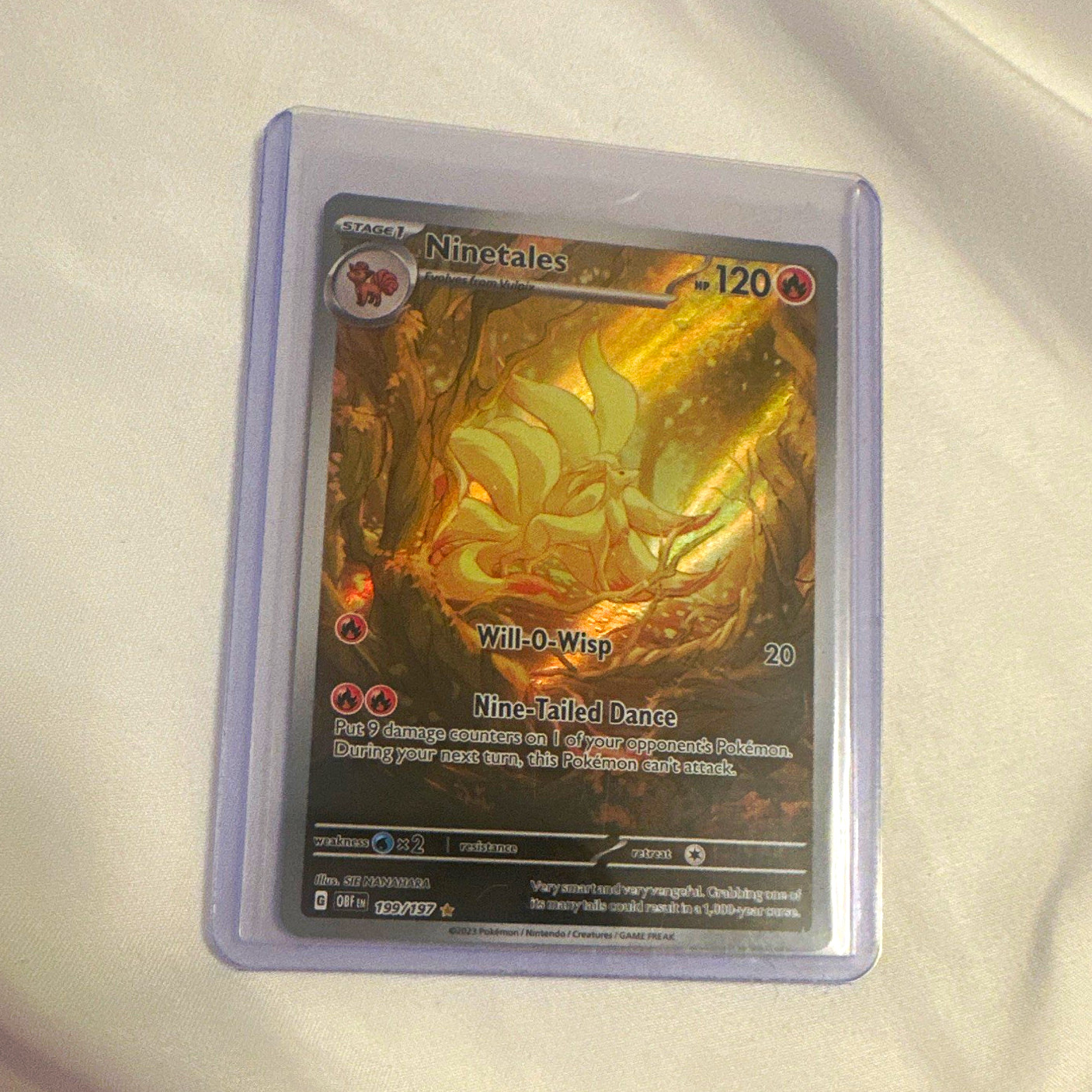The Pokémon Company Ninetales 199/197 Obsidian Flames Holo Rare Stage 1 EN