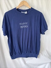 Vintage 2000 Y2K Women’s Sz.22w Gitano navy blue shirt short sleeve birthday 