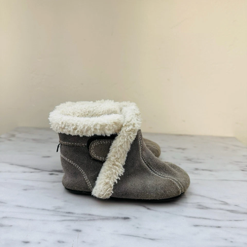 Botines Jack And Lily Gris Gamuza Forrados de Piel Infantil Talla 12 Meses Foto 4 de 4