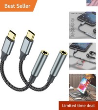 Durable USB C to Aux Adapter 2 Pack - Superior Sound Quality for All Devices