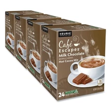 Cafe Escapes 6802CT Dark Chocolate Hot Cocoa K-Cups (24/BX, 4 BX/CT) New