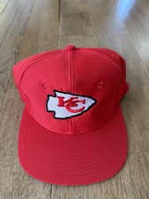 Kansas City Chiefs Vintage 90s Snapback Hat NFL Red Cap KC Football EUC