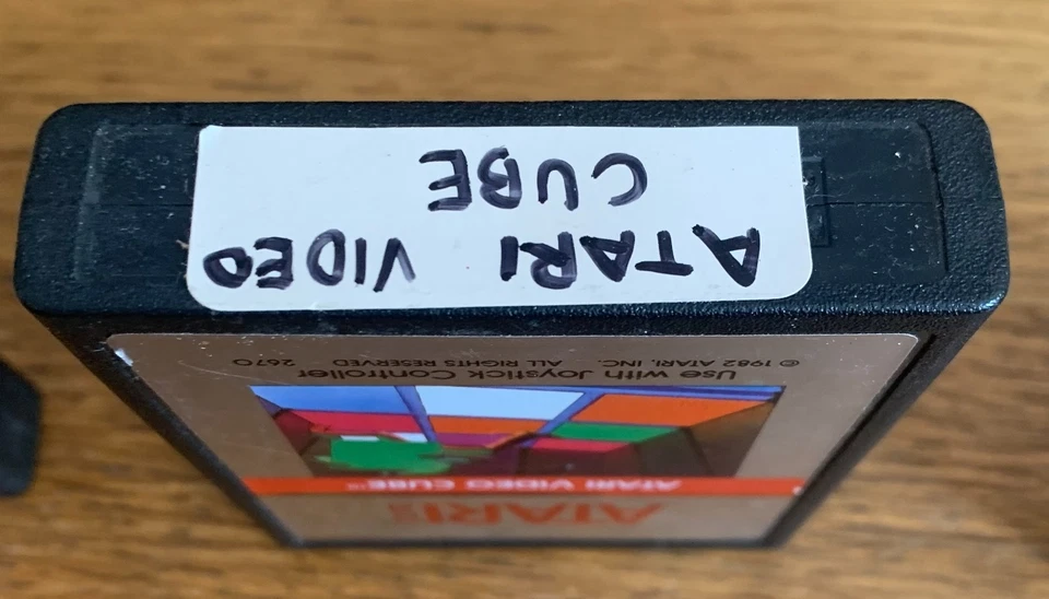 Atari Video Cube Atari 2600  - Authentic Cartridge Only - Missing Top Label - Image 2 of 3