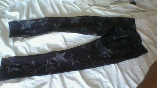 Puma Girls M (10/12) Black/Gray Star Pink Logo Elastic Waist Pants *Wear to Knee - Picture 2 of 15