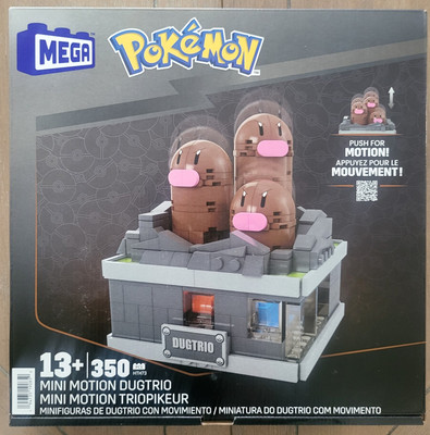 Mega Pokémon Building Toys Set Mini Motion Dugtrio Pop Up Motion 