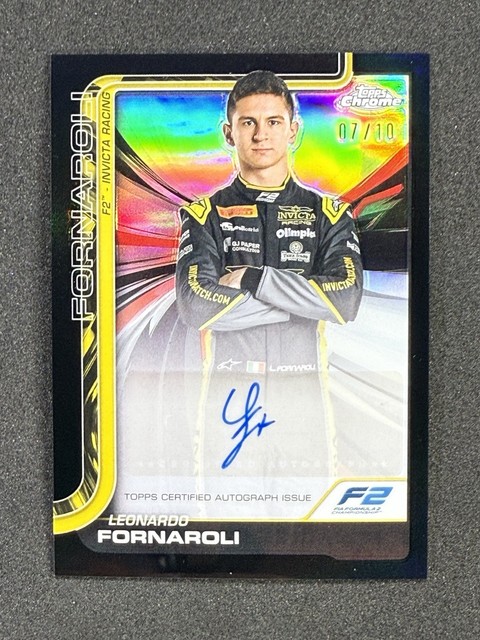 Leonardo Fornaroli 2025 Topps Chrome F1 #CAC-FOR Black Refractor Auto /10