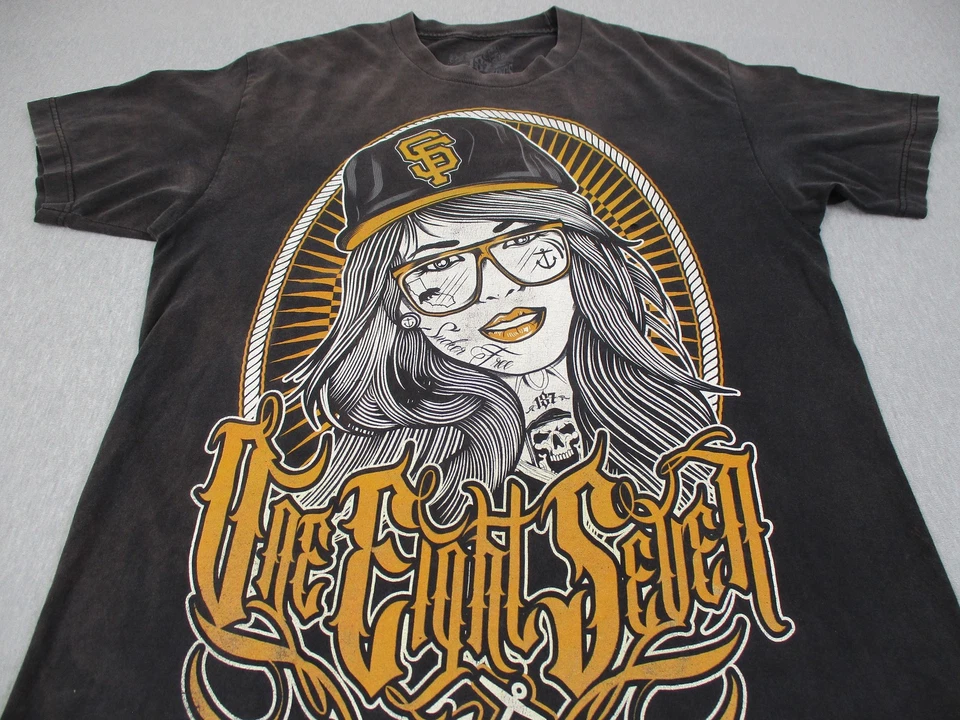 SF Giants Shirt Mens Large California Graffiti Art Streetwear Tattoo USA Rare - Image 3 of 4