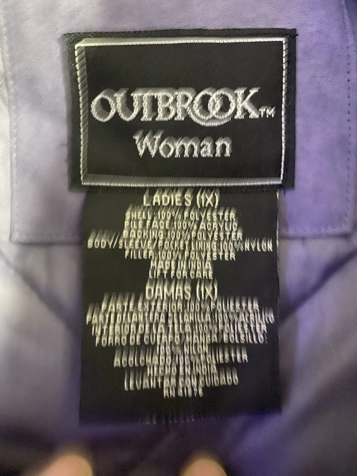 Женское винтажное тяжелое пальто Outbrook размер 1x фиолетовый воротник из искусственного меха - Изображение 3 из 3