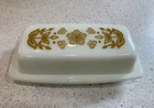 Pyrex 72-B Vintage Butterfly Gold Butter Dish