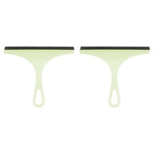2pcs Shower Squeegee 8.7 Inch Cleaner Tool with Hole for Glass Window, Green