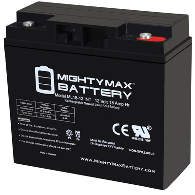 Mighty Max 12V 18AH SLA Internal Thread Battery for Boosterpac ES5000