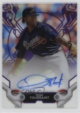 2019 Topps High Tek High Tek Auto Purple 5/99 Touki Toussaint #HTA-TT Auto 2f9