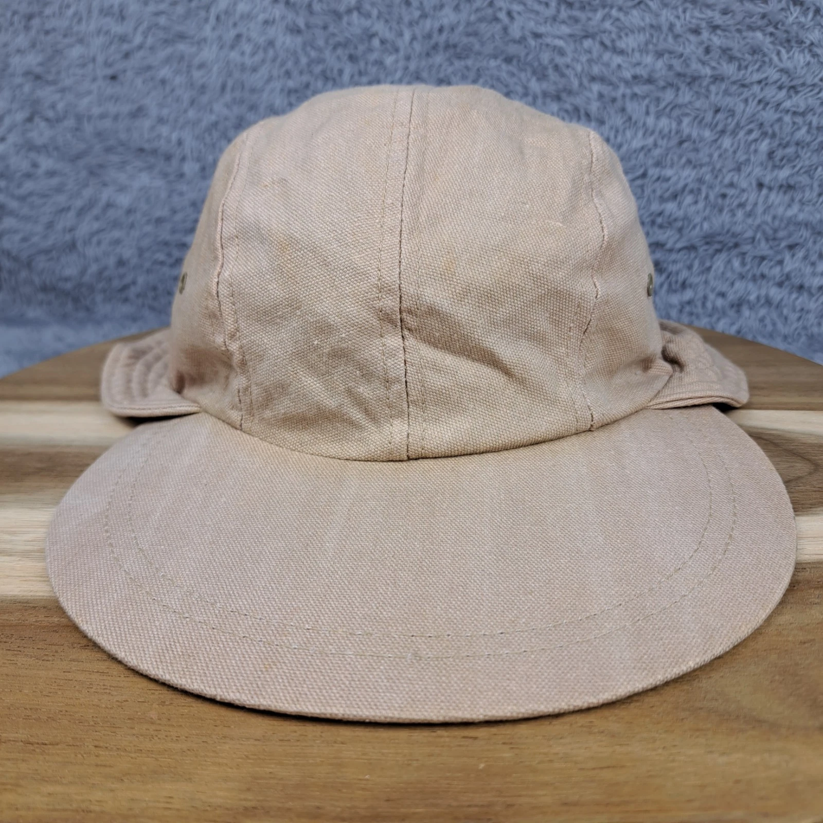 Vintage Orvis Fly Fishing Cap Hat S/M Duck Bill Neck Sun Shade Trout Salmon