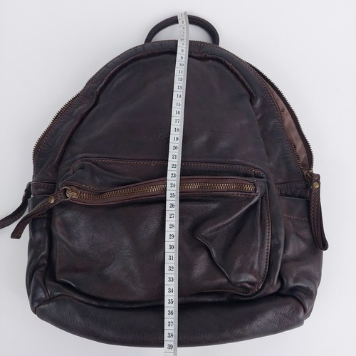 Vera Pelle Rucksack Tasche braun Ledertasche Backpack klassisch Freizeit Damen - Bild 22 von 24