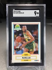 1990 Fleer Nate McMillan #181 - SGC 9 - Seattle Sonics