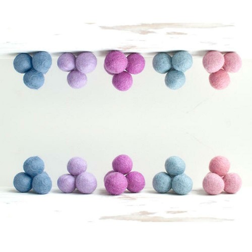 2cm Felt Balls x5 PASTEL.Wool. Pom poms.Kids Craft Beads. Scrapbook. Cloud Den - Bild 2 von 2
