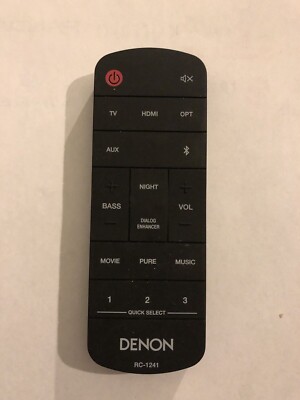ORIGINAL DENON RC-1241 REMOTE CONTROL For Home 550 Soundbar  with batteries