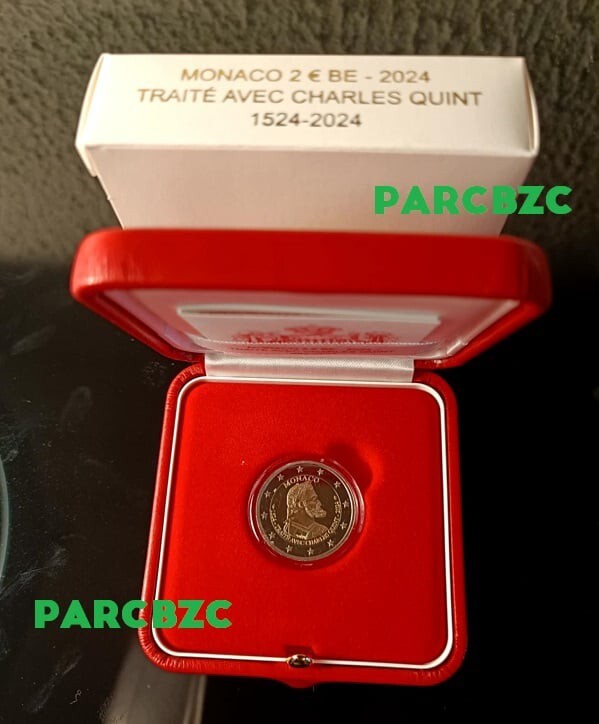 Monaco 2024 2 Euro Commémorative "Traité avec Charles QUINT" Belle Épreuve BE PP