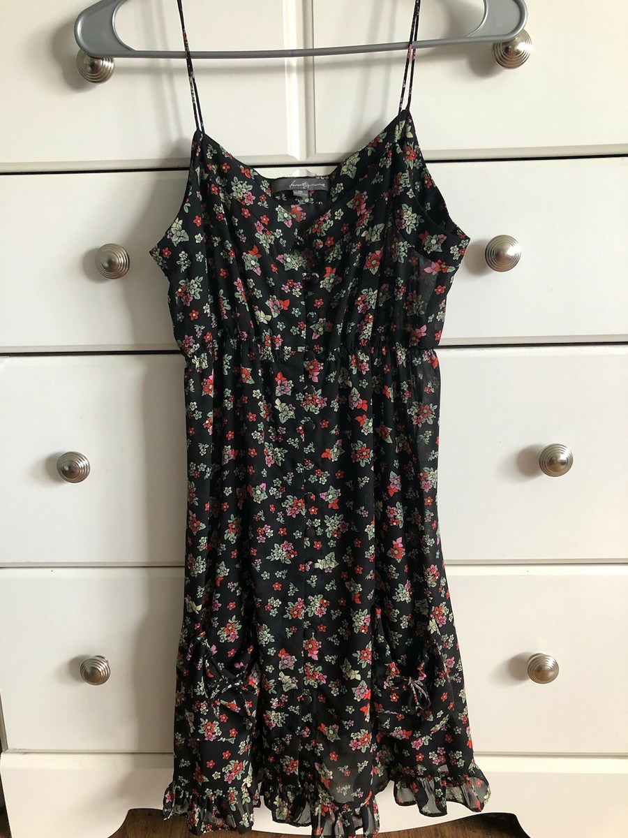 Forever 21 Summer Dress Floral Small Fit And Flare Cross Cross Back | eBay