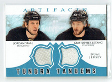12-13 UD Artifacts Tundra Tandems  Jordan Staal--Kristopher Letang  Dual Jerseys