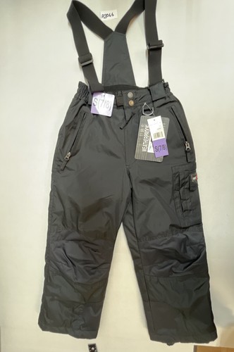 NEW 32 DEGREES WEATHERPROOF SMALL 7/8 BLACK SNOW SKI PANTS ZIP OFF SUSPENDERS