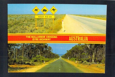 E5754 Australia SA Eyre Highway Nullarbor Crossing postcard