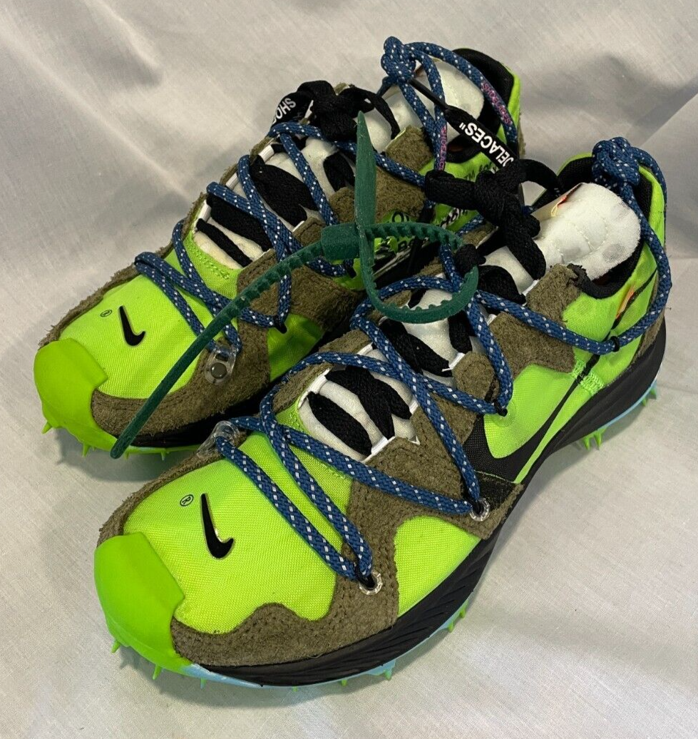 OFF WHITE X NIKE Nike Zoom Terra Kiger 5 x Off White donna 6 5 verde elettrico argento CD8179 300