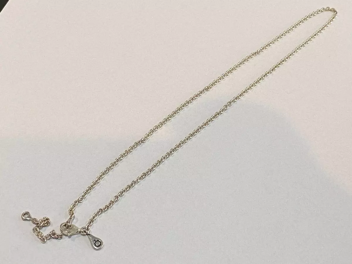 GENUINE PANDORA ROSE Gold Cable Chain & O Ring Necklace 60cm 💕 ALE MET  £100.00 - PicClick UK