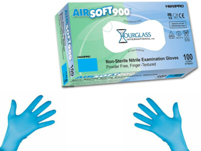 AirSoft900 Blue Nitrile Exam Gloves Powder Free - X-Large 1000/Case