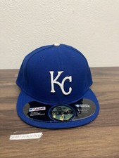 Kansas City KC Royals Official On-Field Cap Hat New Era 59Fifty Fitted 7 5/8