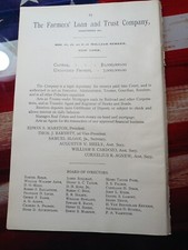 1904 Print Ad ~ FARMERS LOAN AND TRUST COMPANY Edwin Marston Samuel Sloan NYC