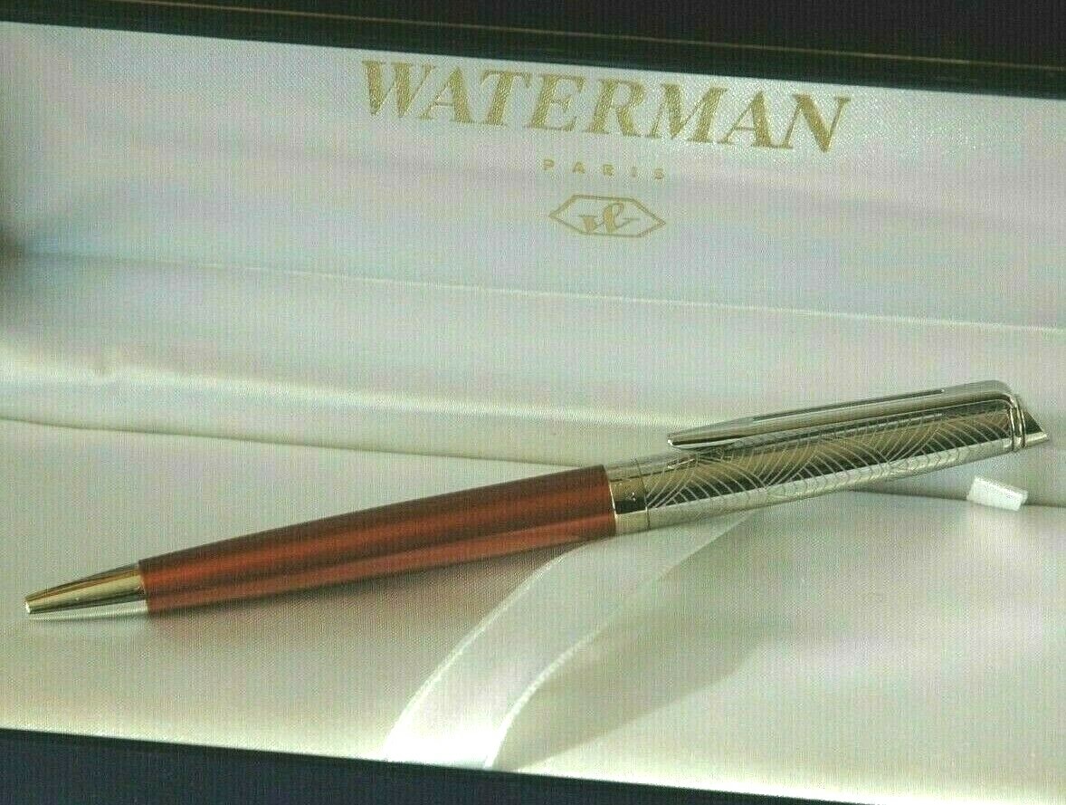 Stylo roller Waterman Hémisphère de Luxe en métal ciselé argenté pour une écriture raffinée