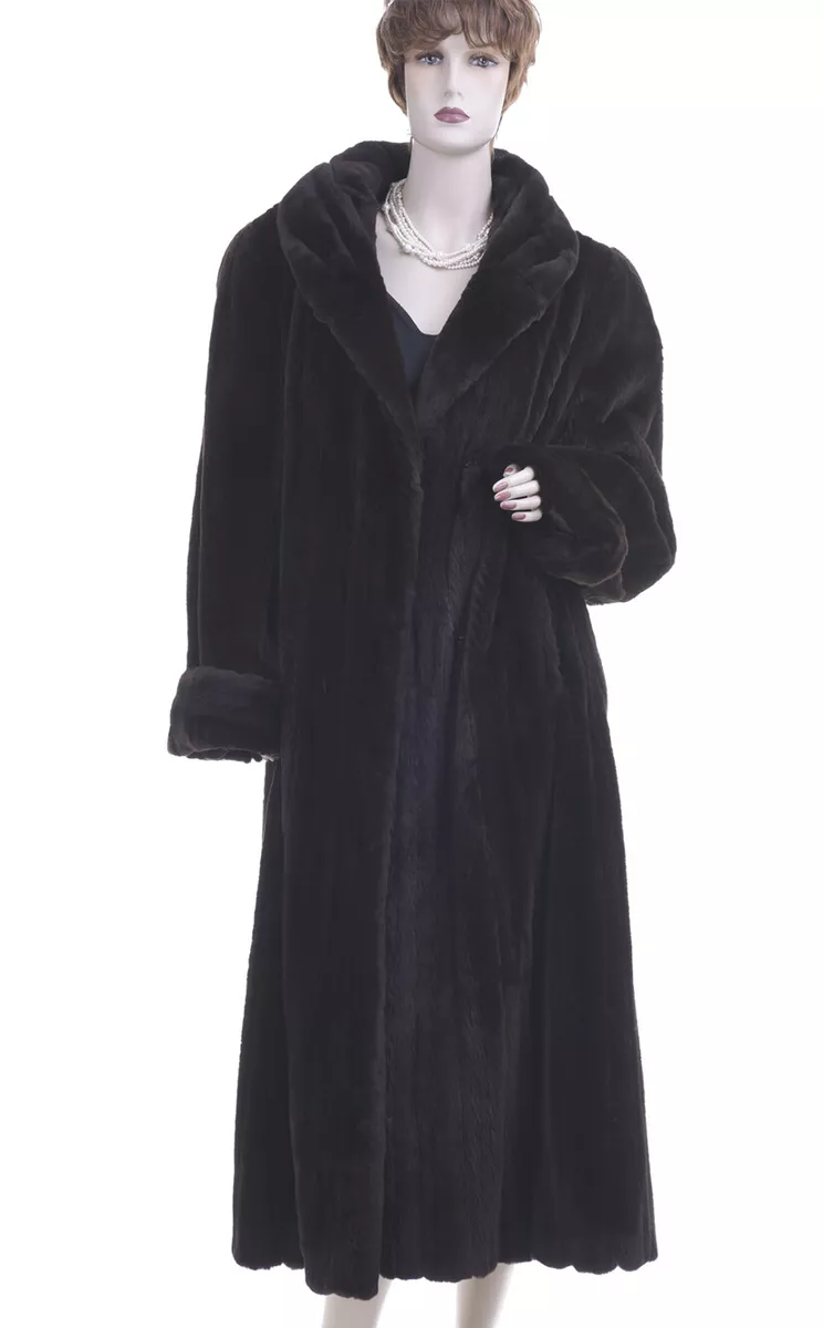 Sheared mink swing best sale coat